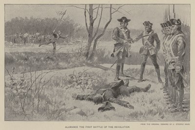 Alamance, la prima battaglia della rivoluzione da J. (after) Steeple Davis