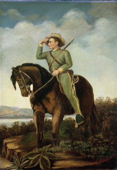 Una sentinella confederata del generale Turner Ashby nella valle vicino a Luray e New Hacket da J. A. Collins