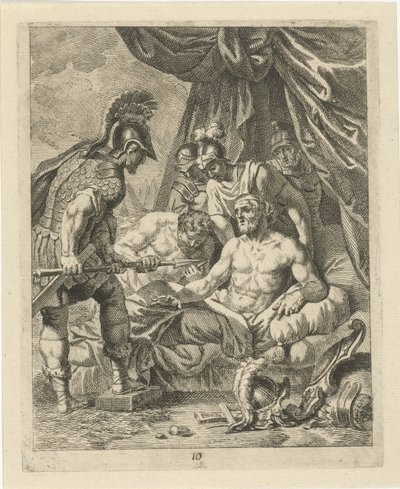 Achille cura Telefo (serie: Scene della vita di Achille) da J. Alexander Janssens