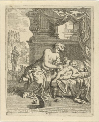 Teti unge Achille con ambrosia da J. Alexander Janssens