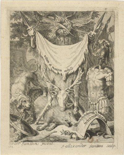 Frontespizio per una serie di scene della vita di Achille da J. Alexander Janssens