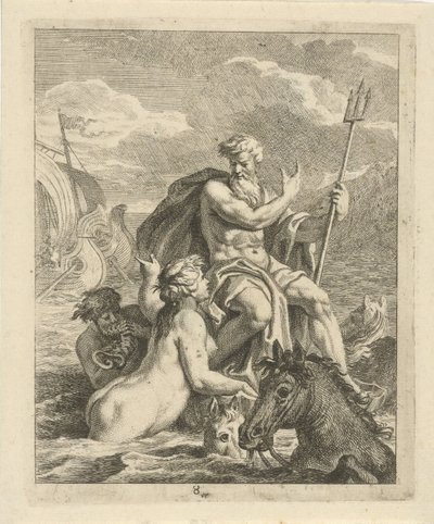 Paesaggio marino con Teti e Nettuno Scene della vita di Achille (serie) Vitam et mortem achilli (serie) da J. Alexander Janssens