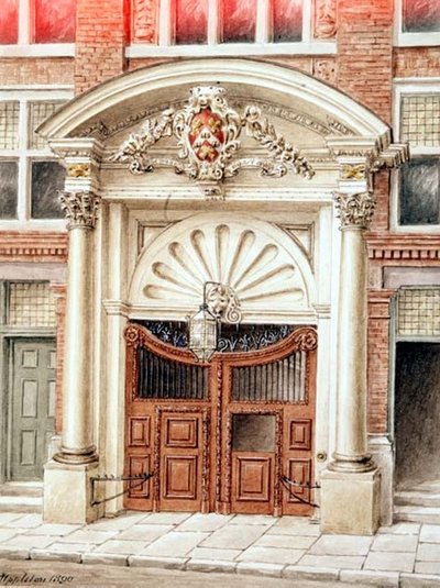 Ingresso alla Brewers Hall in Addle Street, Città di Londra da J. Appleton