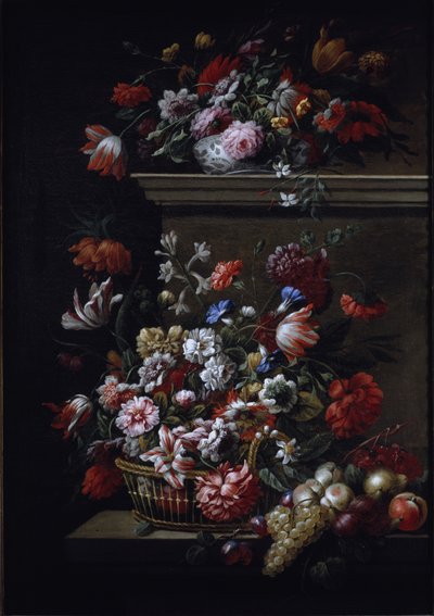 Natura morta di fiori da J B and Bogdany Jakob Monnoyer