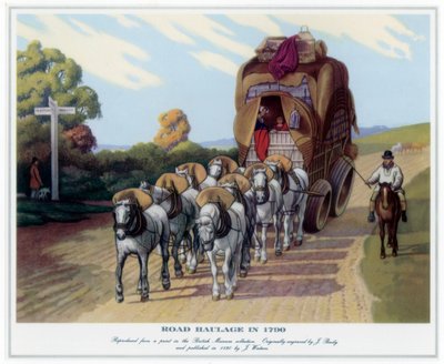 Trasporto su strada nel 1790, 1820 da J Baily