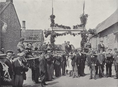 Fiera del palo di Corby, portare e impalare i visitatori da J. Benjamin Stone