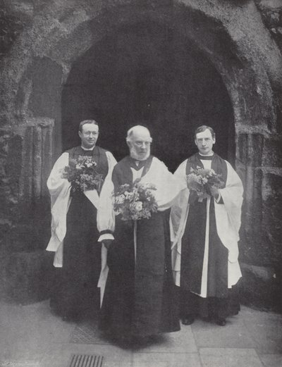 Distribuzione del denaro di Maundy, il Lord High Almoner e il clero da J. Benjamin Stone