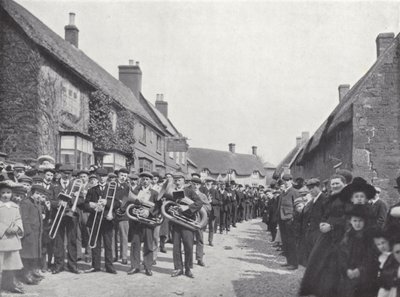 Festival della torta di lepre di Hallaton, la processione da J. Benjamin Stone