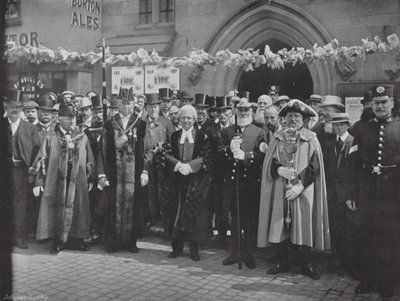 Lichfield Greenhill Bower, raduno per la processione da J. Benjamin Stone