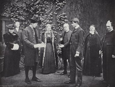 Lancio di frittelle alla Westminster School, il vincitore riceve la sua Guinea da J. Benjamin Stone
