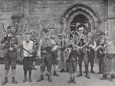 La danza del corno, Abbots Bromley, tutti i personaggi da J. Benjamin Stone