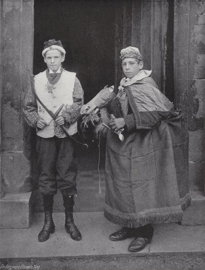 La danza del corno, Abbots Bromley, il buffone e Robin Hood da J. Benjamin Stone