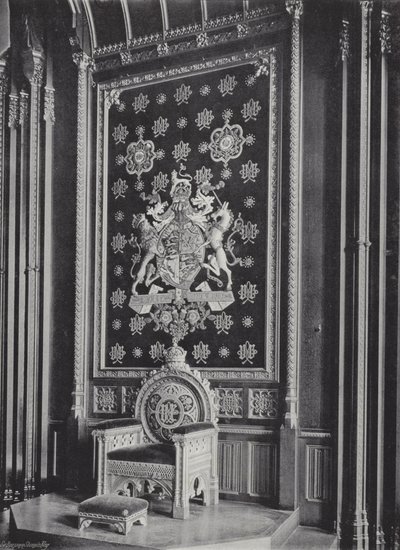 Il seggio reale nella sala delle vesti del re da J. Benjamin Stone