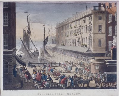 Mercato e molo di Billingsgate, Londra da J Bluck