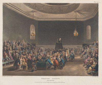 Società di dibattito, Piccadilly, 1 agosto 1808 da J. Bluck