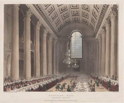 Sala Egiziana, Mansion House, 1 gennaio 1809 da J. Bluck