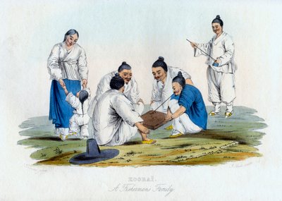 Koorai, una famiglia di pescatori, 1848 da J. Bull