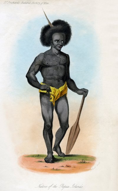 Nativo delle isole Papua, c1840 da J. Bull