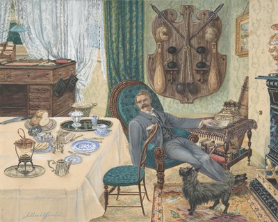 Un Celibe nel Suo Studio La Colazione dello Sportivo da J Buttfield