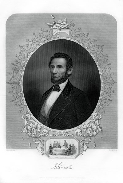 Presidente Abraham Lincoln, politico americano, 1862-1867 da J. C. McRae