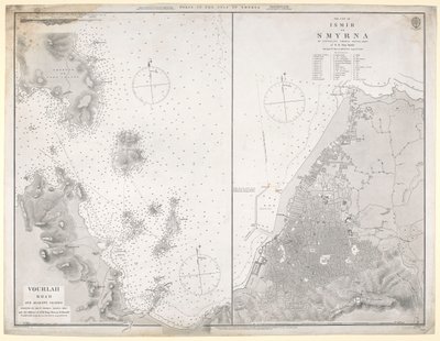 Carta dei porti nel Golfo di Smirne da J. & C. Walker