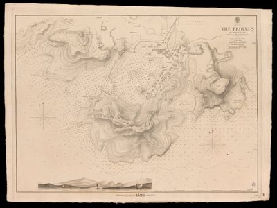 Grecia, il Pireo o Porto Drako rilevato dal Comandante Thomas Graves, H.M.S. Beacon 1840 da J. & C. Walker