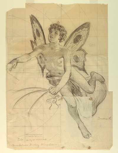 Puck, studio per il Palazzo delle Manifatture e delle Arti Liberali, Esposizione Colombiana Mondiale, Chicago, IL da J. Carroll Beckwith