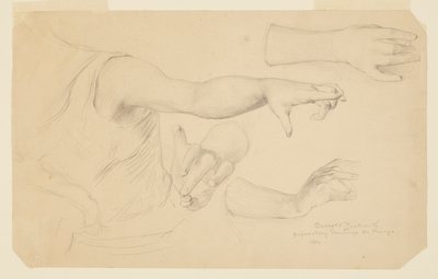 Studi di mani per la cupola del Palazzo delle Manifatture e delle Arti Liberali, Esposizione Colombiana Mondiale, Chicago, IL da J. Carroll Beckwith