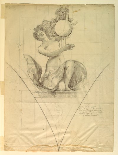 La Luce Elettrica, Studio per il Palazzo delle Manifatture e delle Arti Liberali, Esposizione Colombiana Mondiale, Chicago, IL da J. Carroll Beckwith