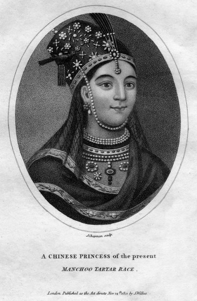 Una principessa cinese della razza tartara Manchu, 1801 da J. Chapman