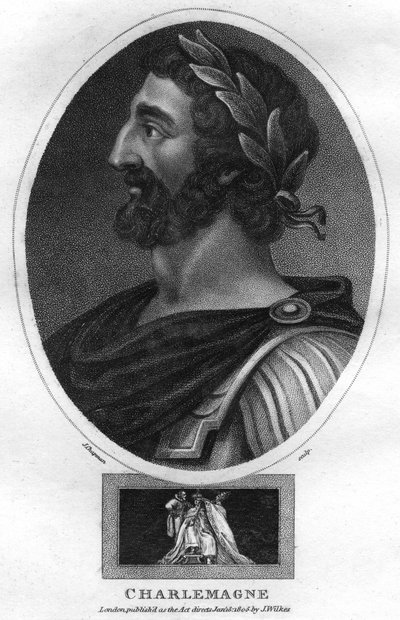 Carlo Magno, o Carlo il Grande, Re dei Franchi e Imperatore del Sacro Romano Impero, 1805 da J. Chapman