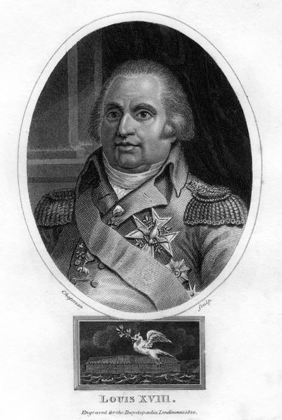 Luigi XVIII, re di Francia, 1820 da J. Chapman