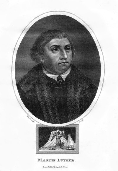 Martin Lutero, teologo tedesco, monaco agostiniano e riformatore ecclesiastico, 1814 da J. Chapman
