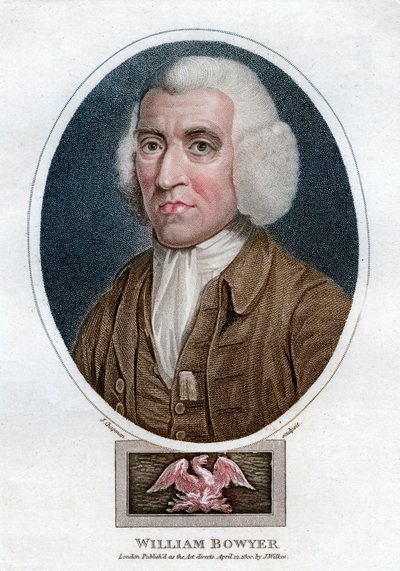 William Bowyer, stampatore ed editore letterario inglese del XVIII secolo, 1800 da J. Chapman
