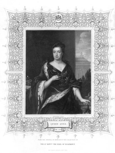 Anna, Regina di Gran Bretagna, XIX secolo da J. Cochran