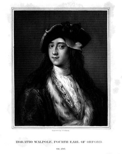 Horace Walpole, 4° Conte di Orford, politico, scrittore, innovatore architettonico da J. Cochran
