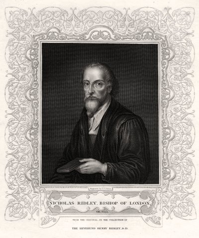 Nicholas Ridley, Vescovo di Londra, XIX secolo da J. Cochran