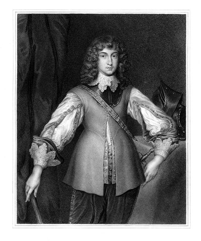 Principe Rupert, comandante della cavalleria realista nella guerra civile inglese, XIX secolo da J. Cochran