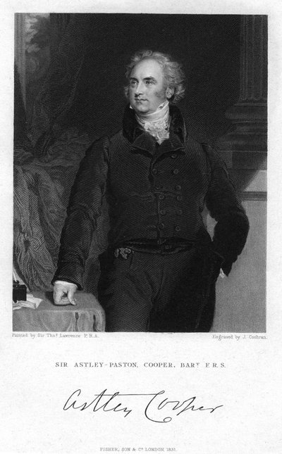Sir Astley Paston Cooper, 1° baronetto, chirurgo e anatomista inglese da J. Cochran