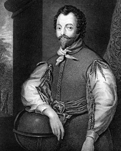 Sir Francis Drake, navigatore e corsaro inglese del XVI secolo da J. Cochran