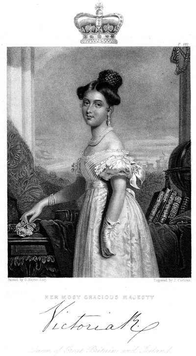Vittoria, Regina di Gran Bretagna e Irlanda, c. 1838 da J. Cochran