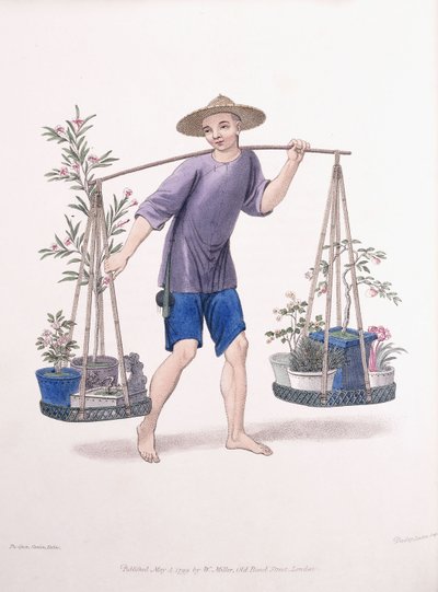 Portatore con alberi da frutto e fiori, c.1800-01 da J Dadley