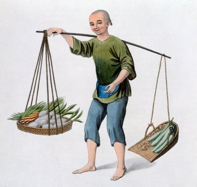 Un ragazzo con verdure, 1800 da J Dadley