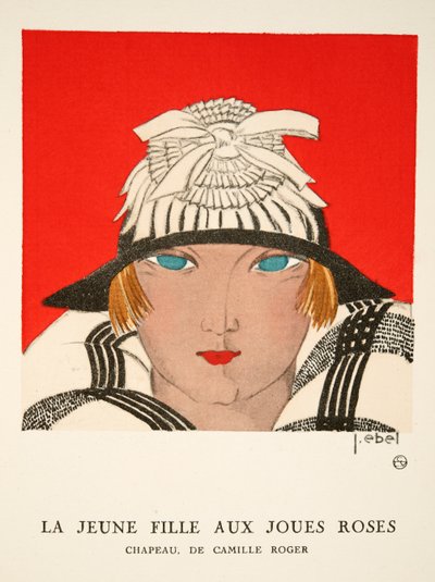 La Jeune Fille aux Joues Roses, da una Collezione di Tavole di Moda da J. Ebel