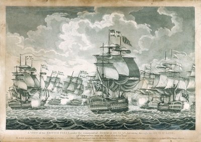 Vista della flotta britannica sotto il comando dell