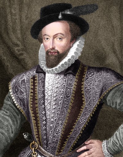 Sir Walter Raleigh, scrittore, poeta, cortigiano, avventuriero ed esploratore inglese da J Fitler