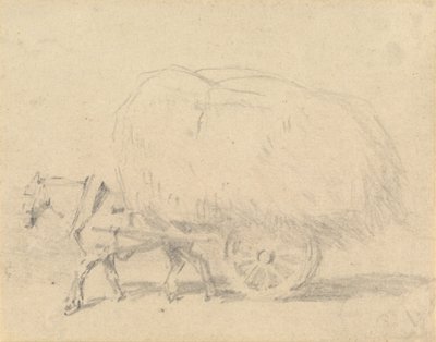 Un cavallo che tira un carico di fieno da J. Frederick Tayler