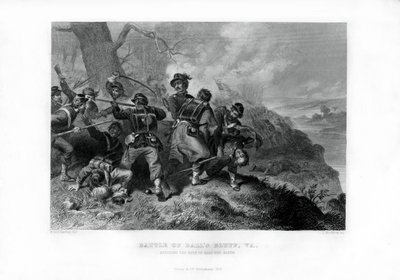 Salvataggio del corpo del colonnello Edward Baker, Battaglia di Balls Bluff, Virginia, 1862-1867 da J. Godfrey