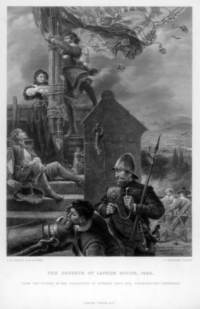 La difesa di Lathom House, 1644 da J. Godfrey