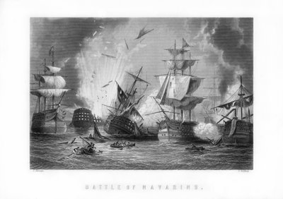 La battaglia navale di Navarino, 20 ottobre 1827, 1893 da J. Godfrey